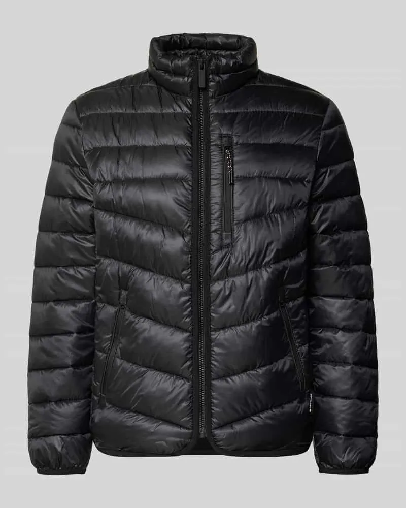 Tom Tailor Regular Fit Steppjacke mit Stehkragen Black