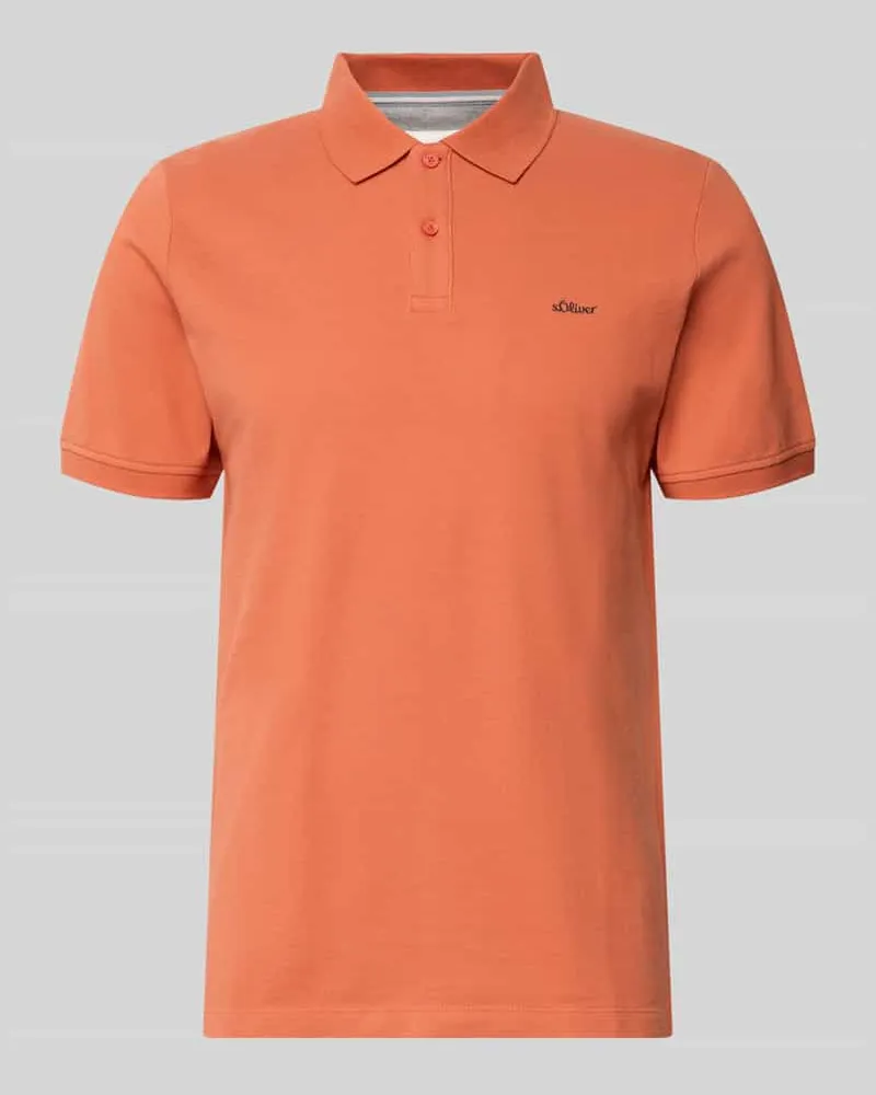 S.Oliver Regular Fit Poloshirt aus reiner Baumwolle Hellrot
