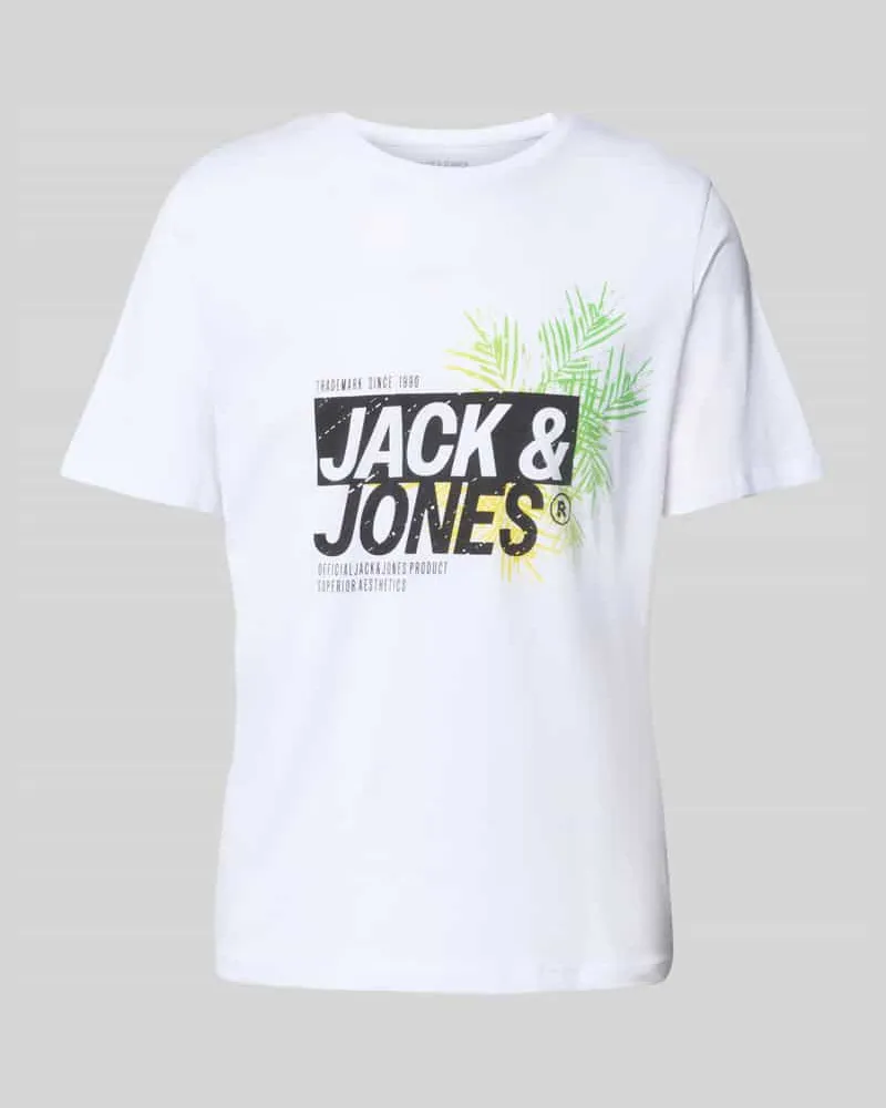 Jack & Jones T-Shirt mit Label-Print Modell 'JAXON 