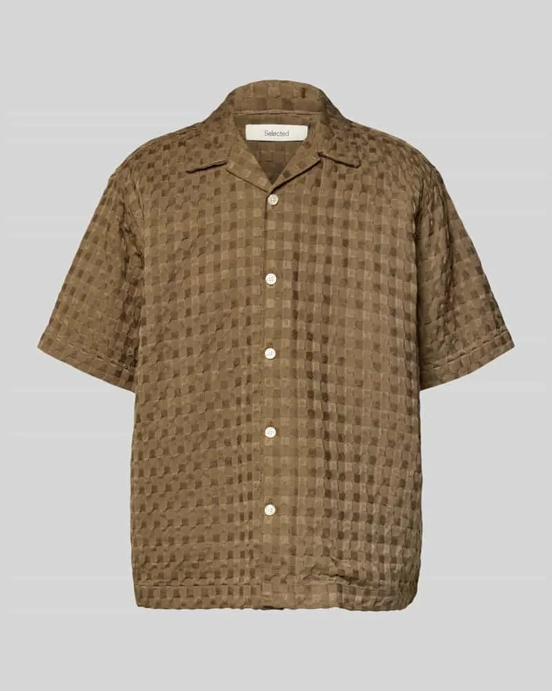 Selected Homme Relaxed Fit Freizeithemd aus reiner Baumwolle Modell 'MONTY Schoko