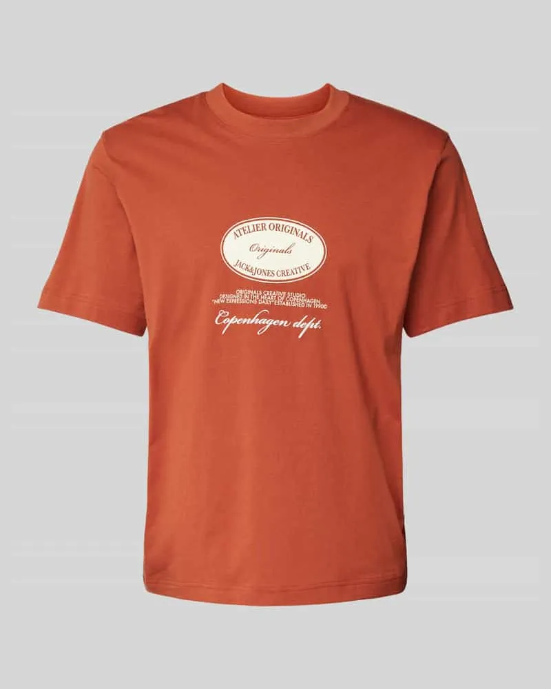 Jack & Jones T-Shirt mit Label-Print Modell 'BOSTON 