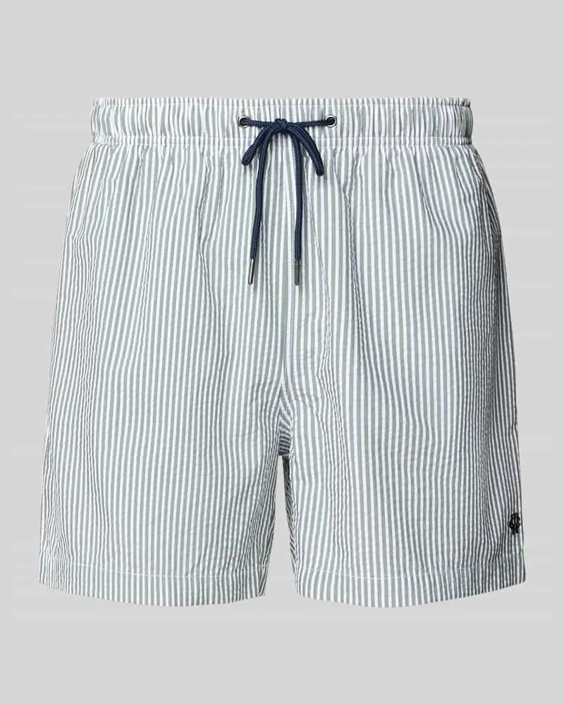 McNeal Badehose mit elastischem Bund und Tunnelzug Dunkelgruen