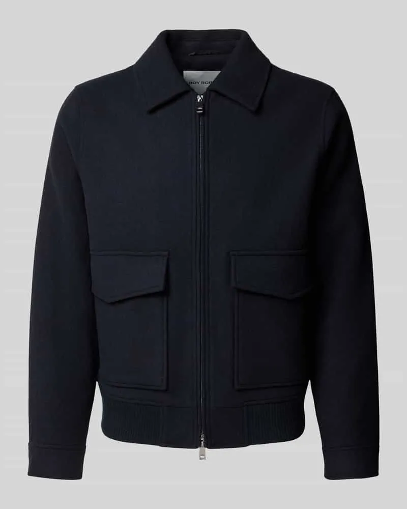 Roy Robson Bomberjacke mit Pattentaschen Marine