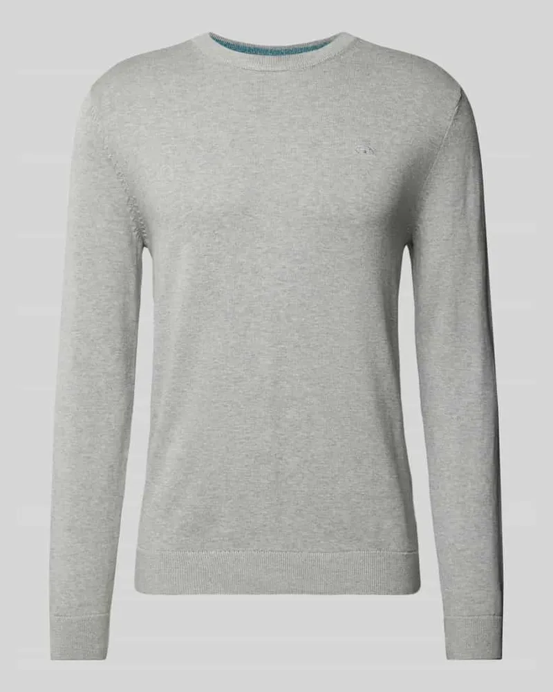 Tom Tailor Strickpullover mit Label-Stitching Modell 'BASIC 