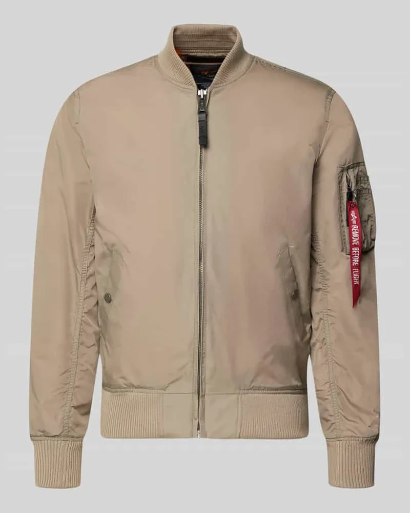 Alpha Industries Regular Fit Jacke mit Stehkragen Sand