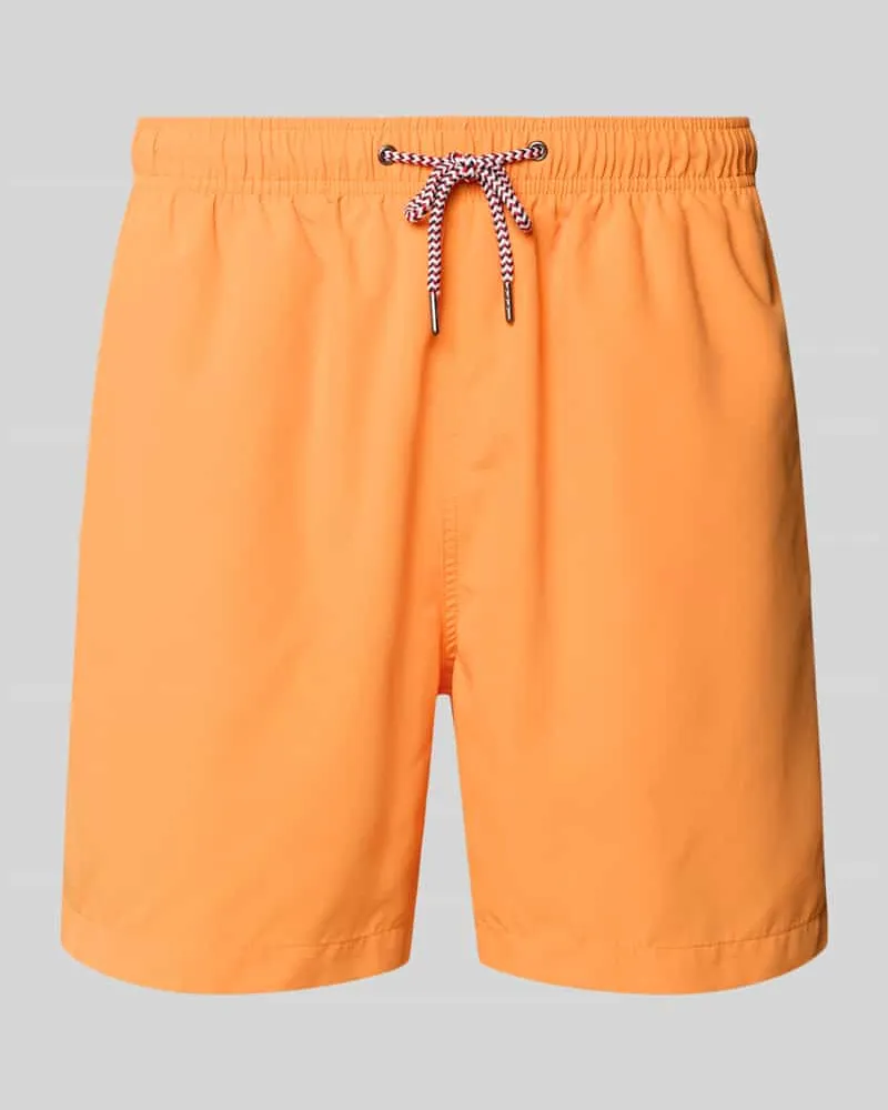 McNeal Badehose mit Gesäßtasche und Logo-Stitching Orange