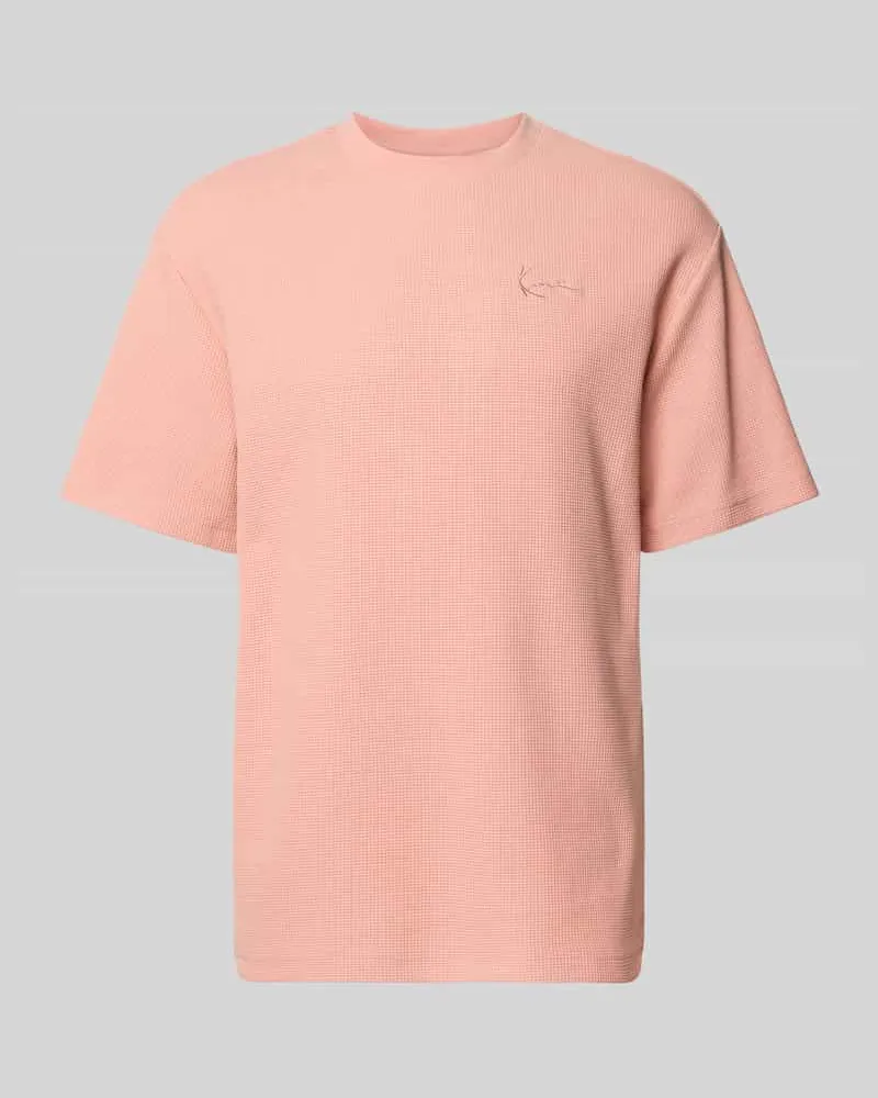 Karl Kani Oversized Fit T-Shirt mit Strukturmuster Pink