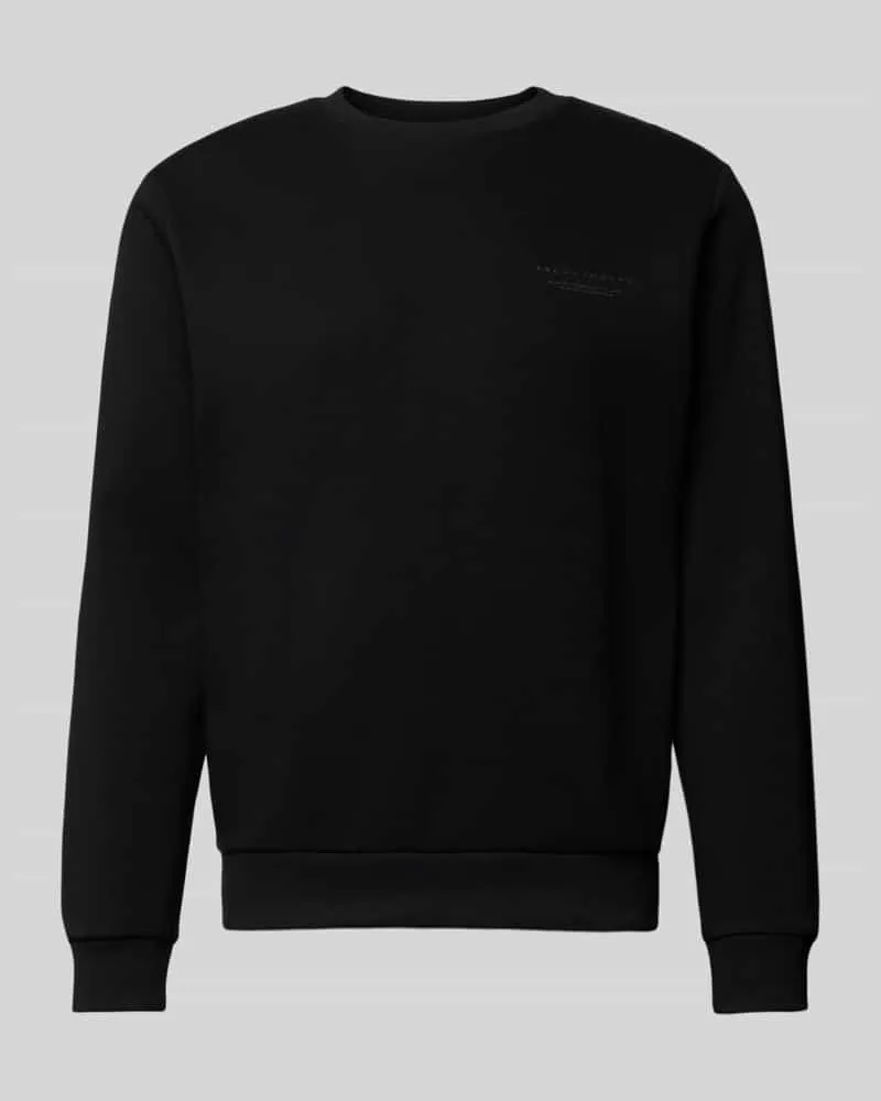 Jack & Jones Sweatshirt mit Label-Print Black