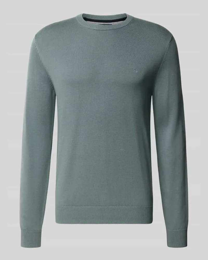 Christian Berg Regular Fit Strickpullover aus Baumwoll-Woll-Mix Metallic