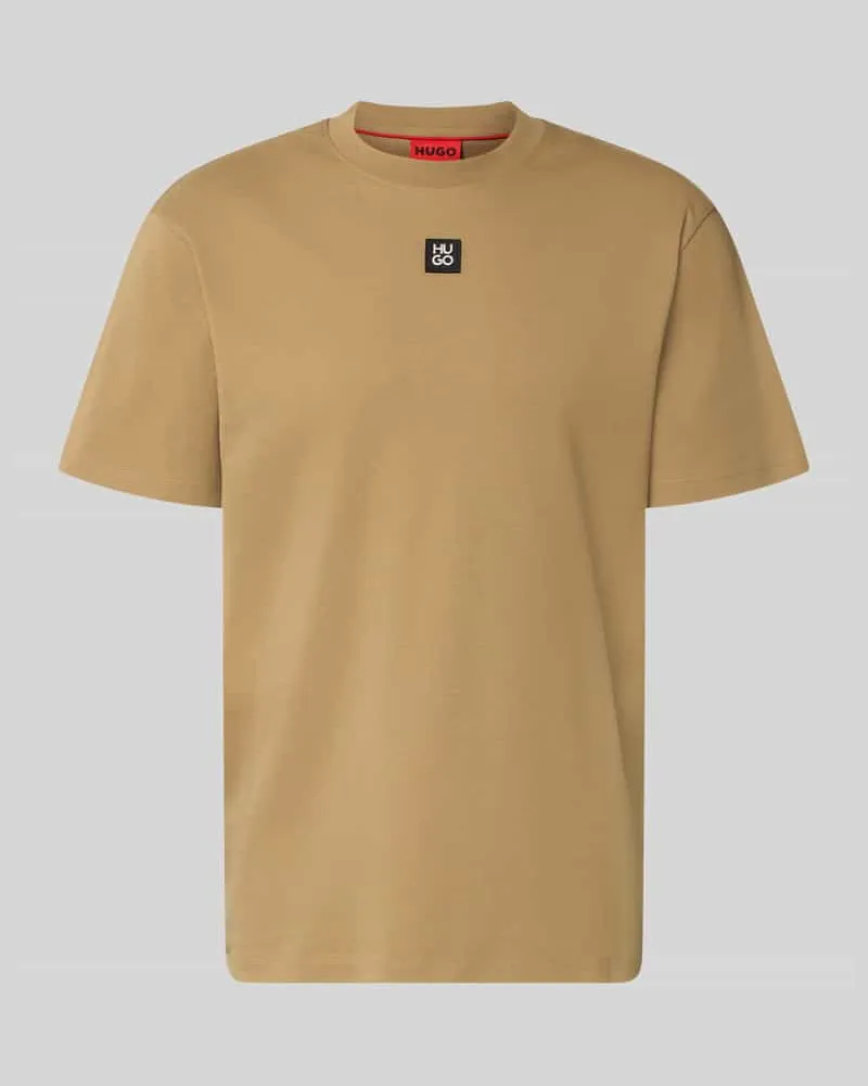 HUGO BOSS Regular Fit T-Shirt aus reiner Baumwolle Modell 'Dalile Beige