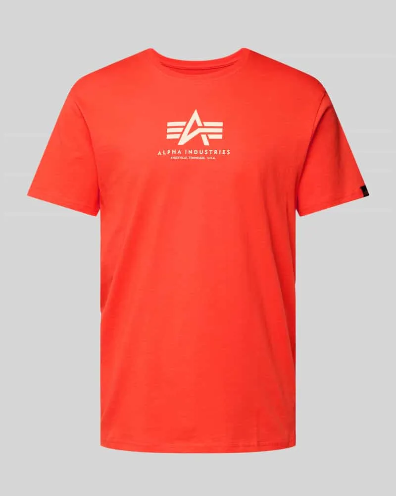 Alpha Industries T-Shirt mit Label-Print 