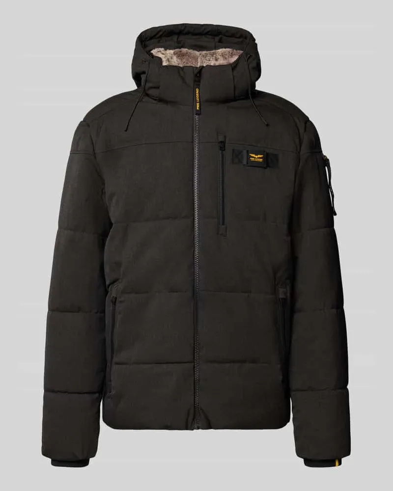 PME Legend Daunenjacke mit Kapuze und Brusttasche Graphit