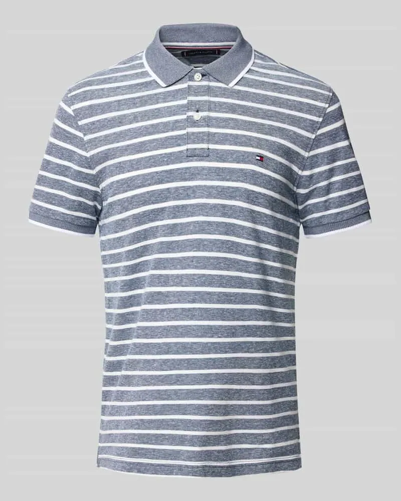Tommy Hilfiger Regular Fit Poloshirt aus Baumwoll-Leinen-Mix 