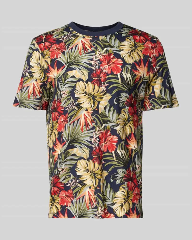 McNeal T-Shirt im Allover-Look mit Rundhalsausschnitt 
