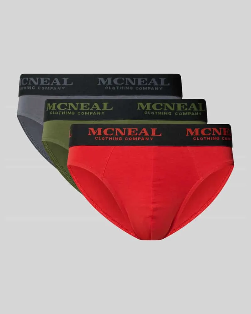 McNeal Slip mit Label-Details im 3er-Pack Metallic