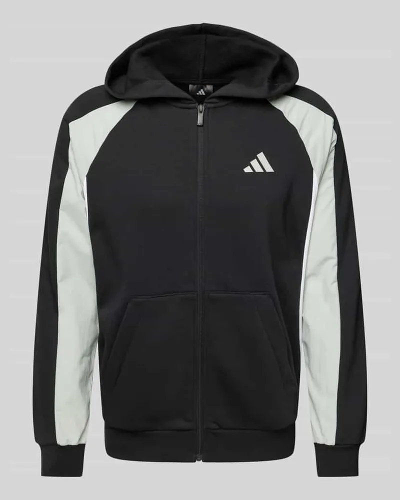 adidas Sweatjacke mit Label-Stitching 