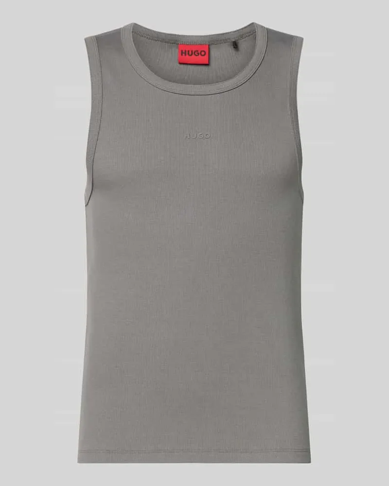 HUGO BOSS Slim Fit Tank Top aus Baumwoll-Mix Modell 'DAPOTA Mittelgrau