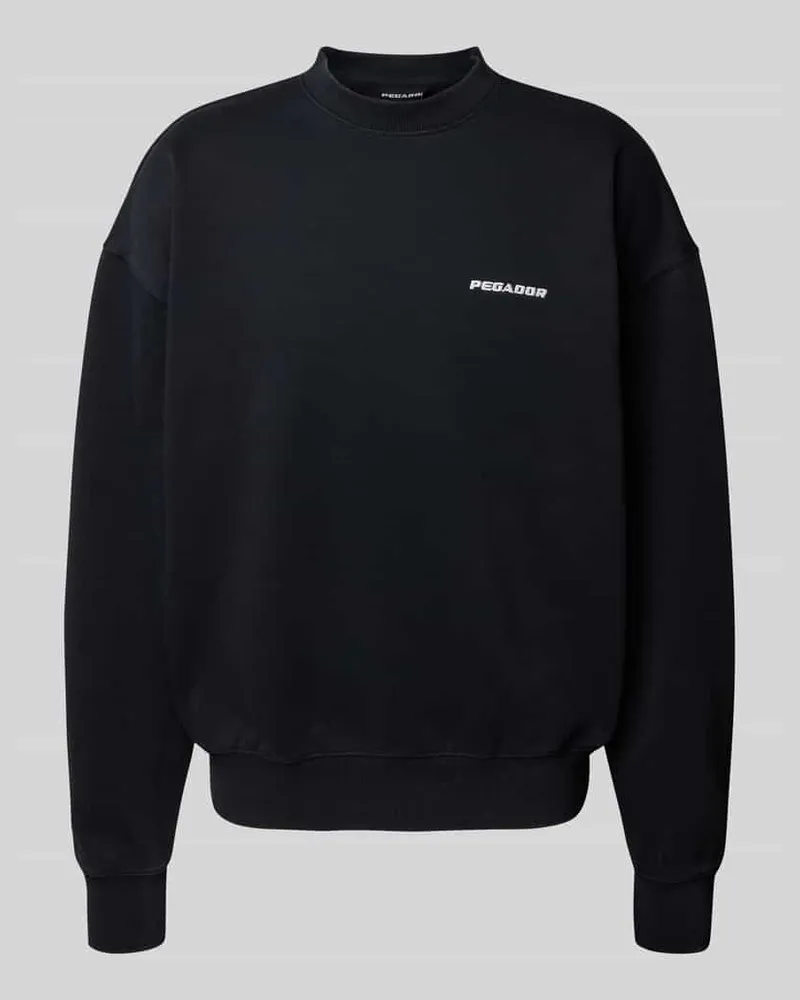 PEGADOR Oversized Sweatshirt mit Logo-Stitching 