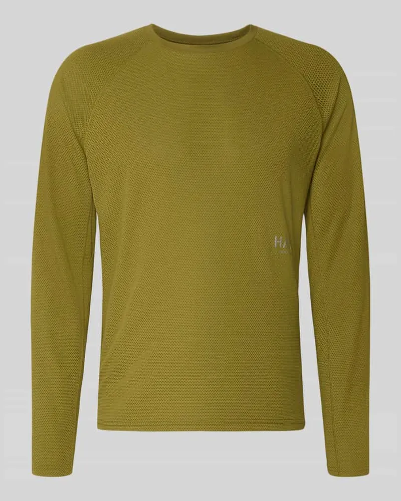 HALO Longsleeve mit Label-Print Modell 'SORONA Oliv