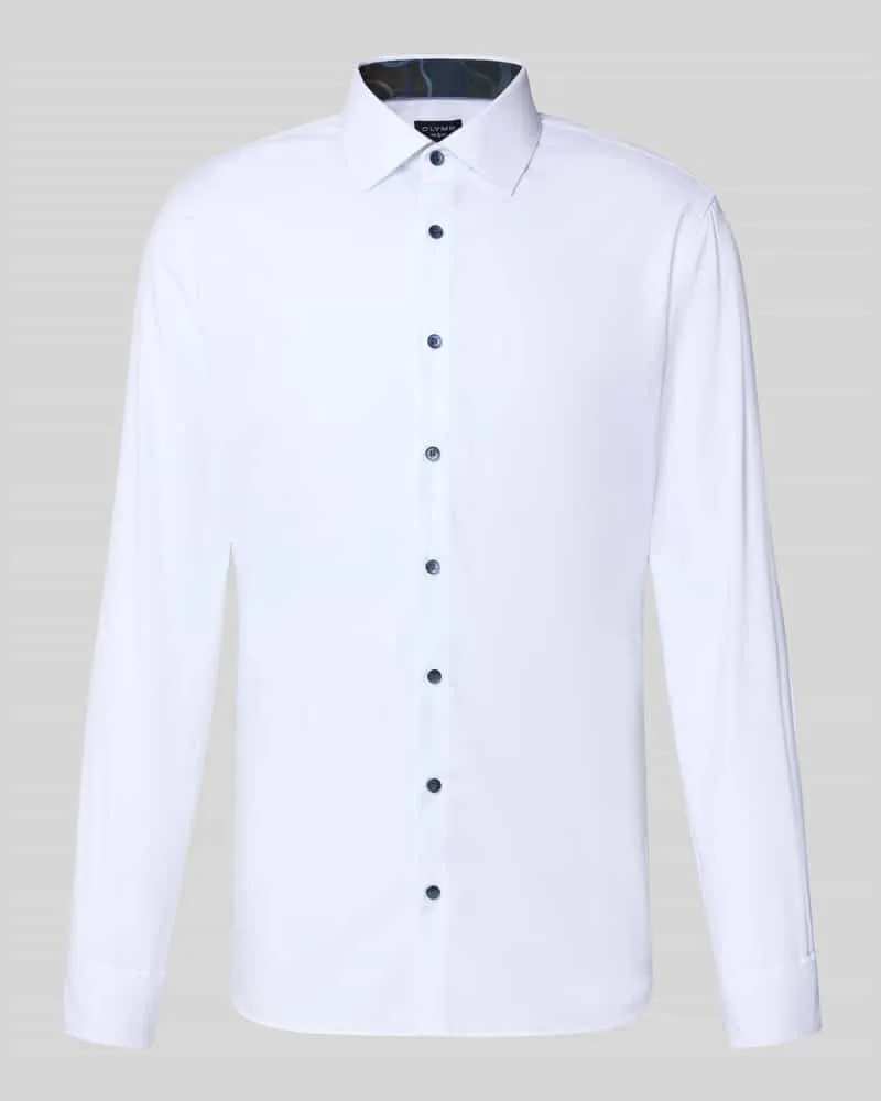 Olymp Super Slim Fit Business-Hemd mit Kentkragen 