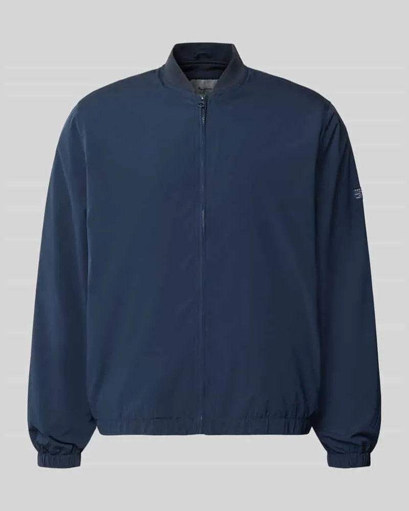 Pepe Jeans Regular Fit Bomberjacke mit College-Kragen Modell 'BELVEDERE Marine
