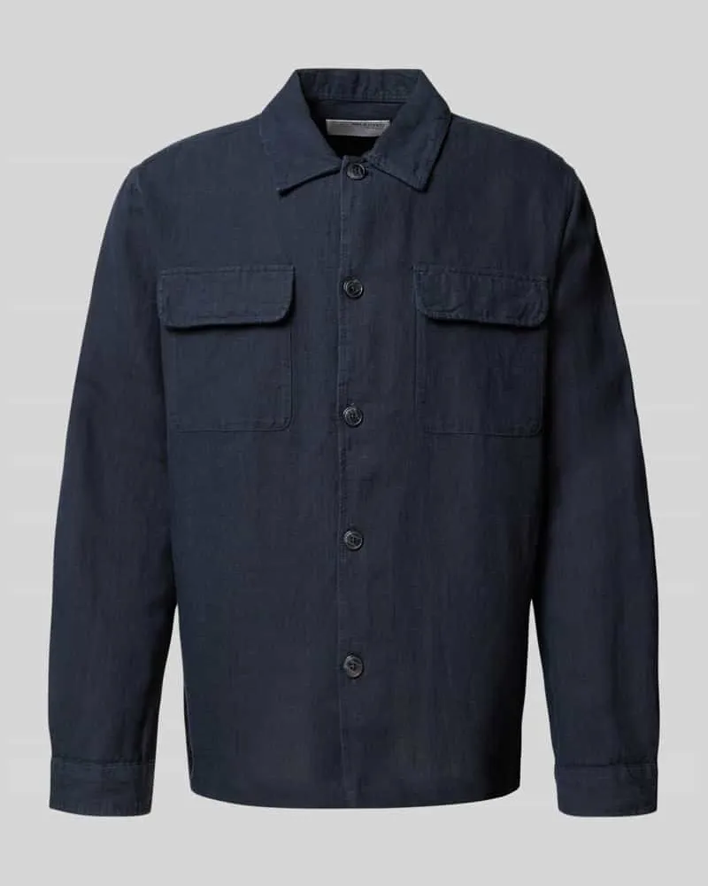 Selected Homme Regular Fit Leinenhemdjacke mit Kentkragen Modell 'LEROY SUN 