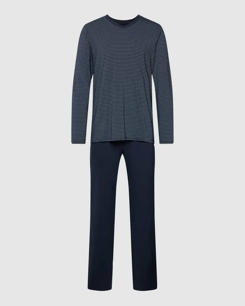 Schiesser Pyjama mit Streifenmuster 