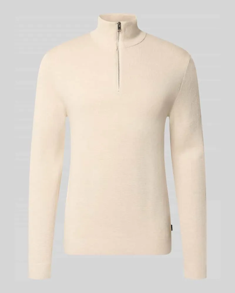 Jack & Jones Slim Fit Pullover aus reiner Baumwolle Modell 'MILANO Offwhite
