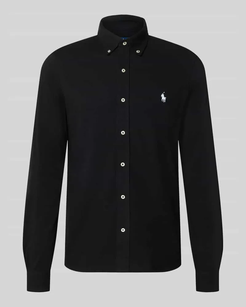 Ralph Lauren Regular Fit Freizeithemd aus reiner Baumwolle Black