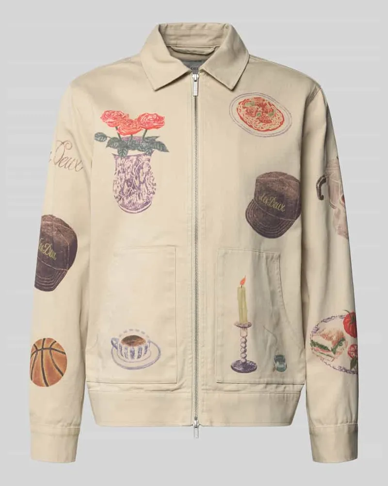 LES DEUX Jacke mit Zweiwege-Reißverschluss Modell 'Robert Offwhite
