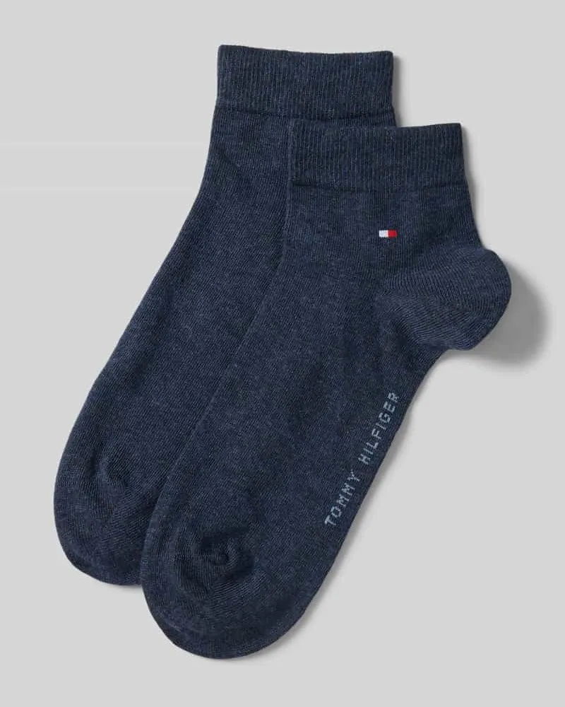 Tommy Hilfiger Sneaker-Socken aus Baumwoll-Mix im 2er-Pack Modell '2ER QUARTER Jeansblau