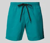 Badehose mit Label-Detail und elastischem Bund