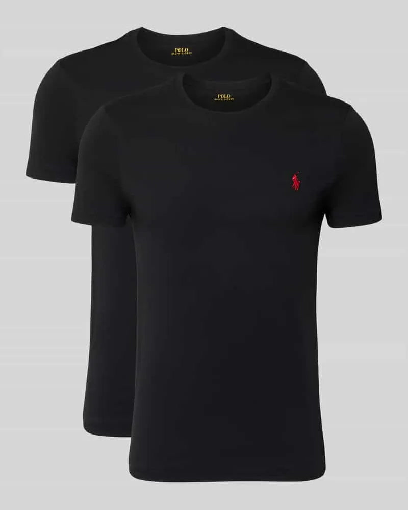 Ralph Lauren T-Shirt mit Label-Stitching Black
