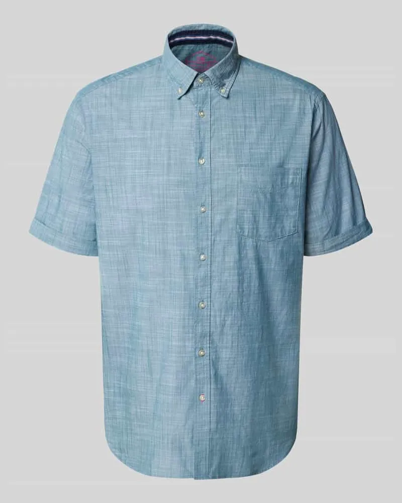 Christian Berg Regular Fit Freizeithemd mit Button-Down-Kragen 