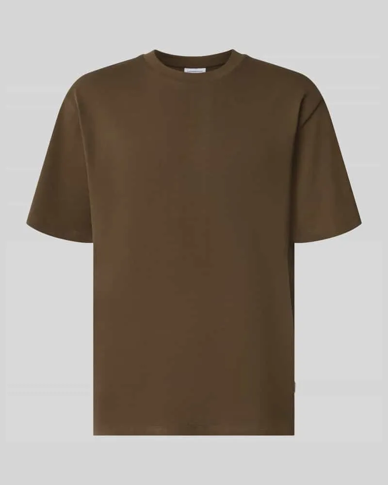 Lindbergh Oversized T-Shirt aus reiner Baumwolle Schoko