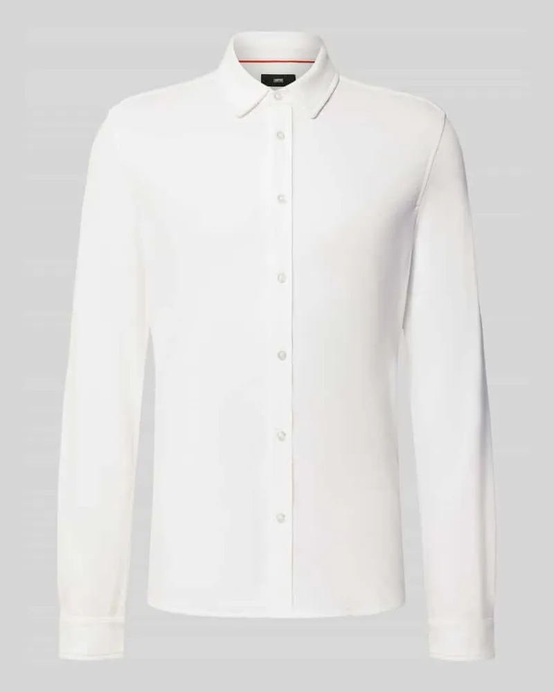 cinque Slim Fit Business-Hemd aus Baumwoll-Mix Weiss