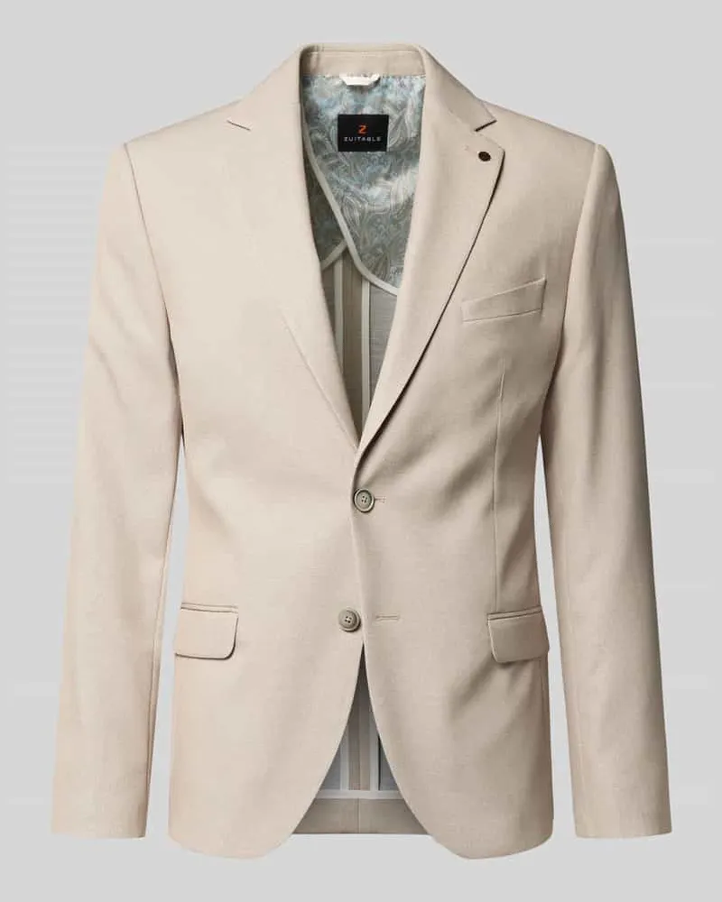 Zuitable Sakko mit Pattentaschen Modell 'NICK Beige