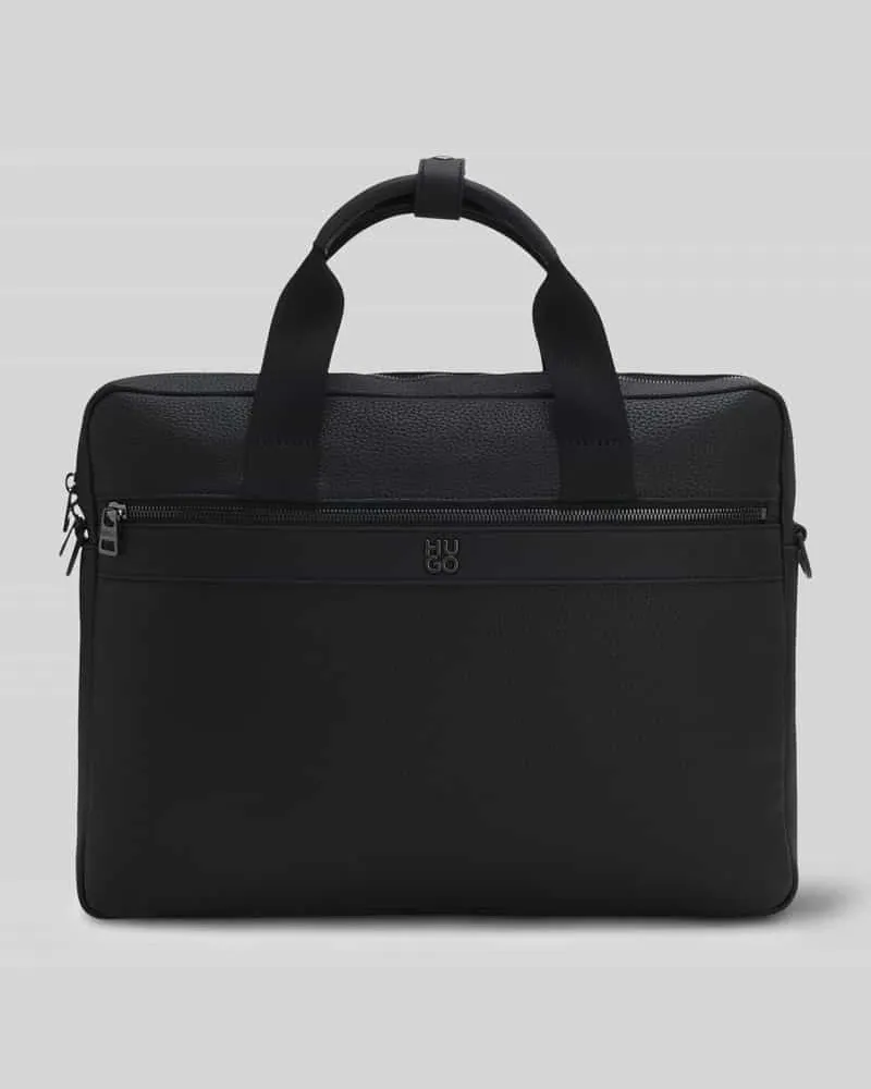 HUGO BOSS Laptoptasche in Lederoptik Modell 'QUANTIC_DOC CASE Black