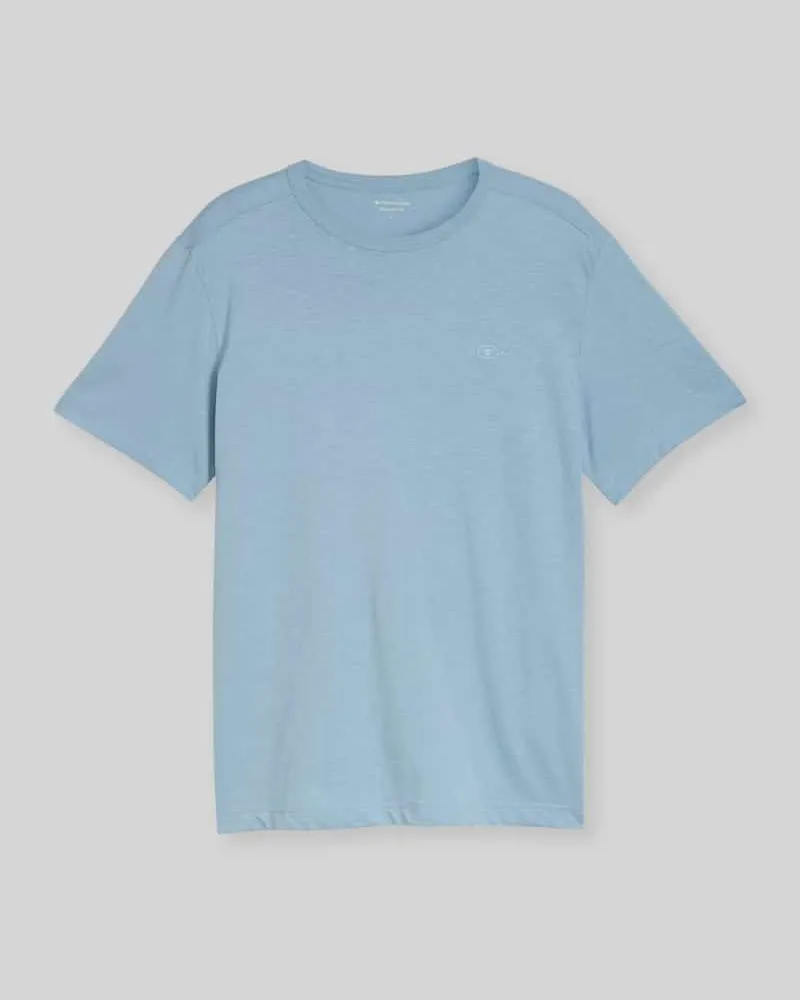 Tom Tailor Regular Fit T-Shirt aus reiner Baumwolle Rauchblau