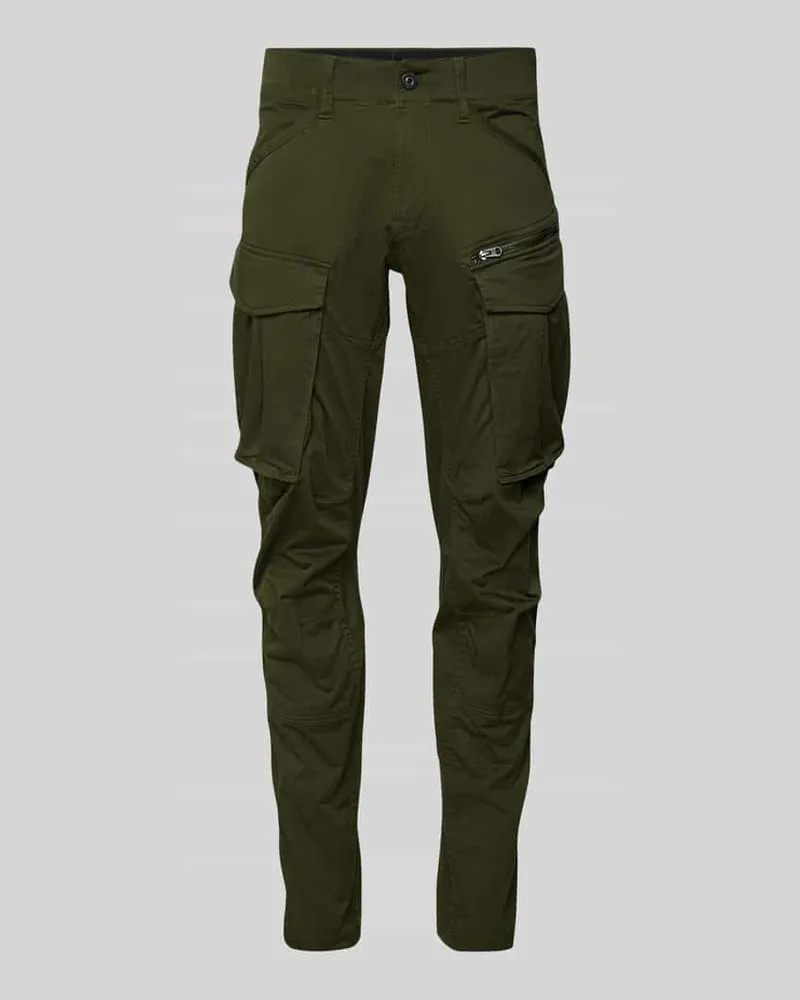 G-STAR RAW Regular Tapered Fit Cargohose mit Reißverschlusstasche Oliv
