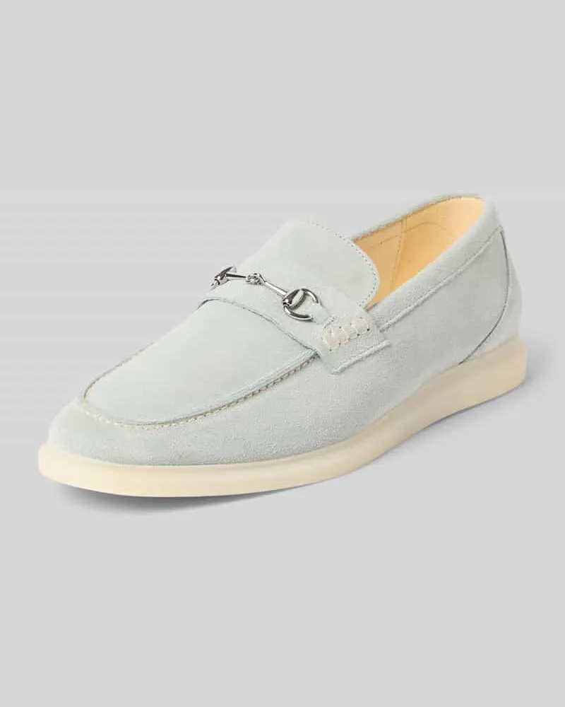 Henry Stevens Loafers aus Leder Modell 'Elia Hellblau
