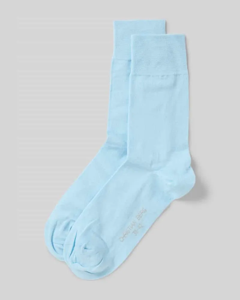 Christian Berg Socken mit geripptem Abschluss im 2er-Pack Sky
