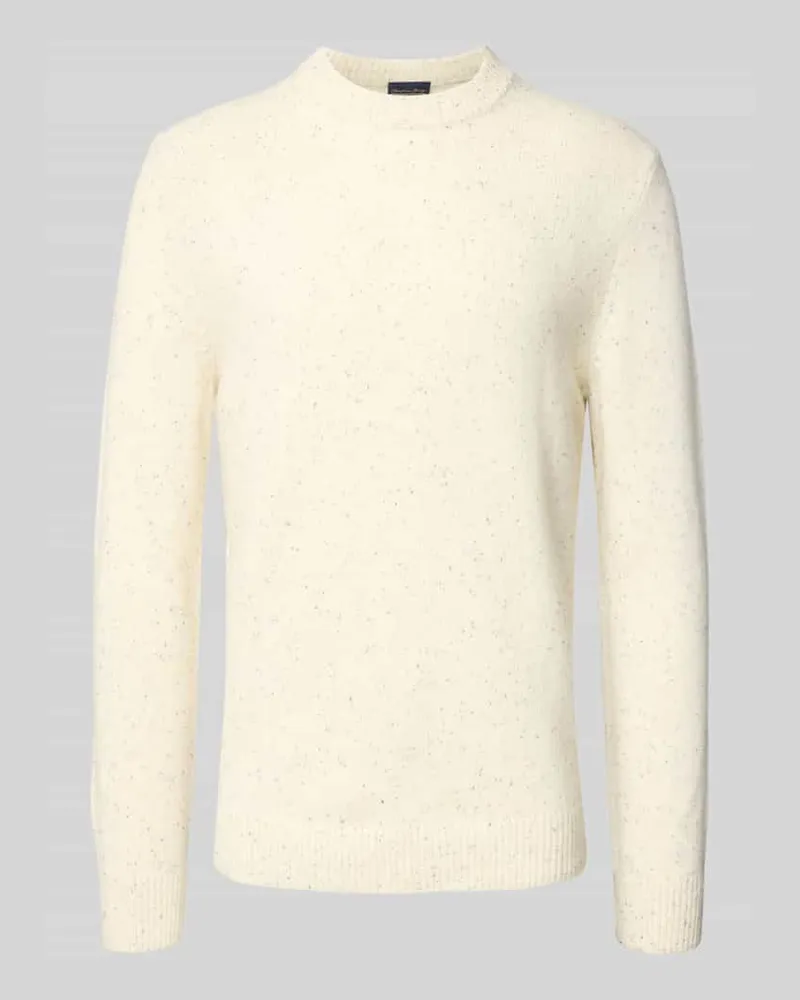 Christian Berg Strickpullover aus Lanawolle-Mix mit Rundhalsausschnitt 