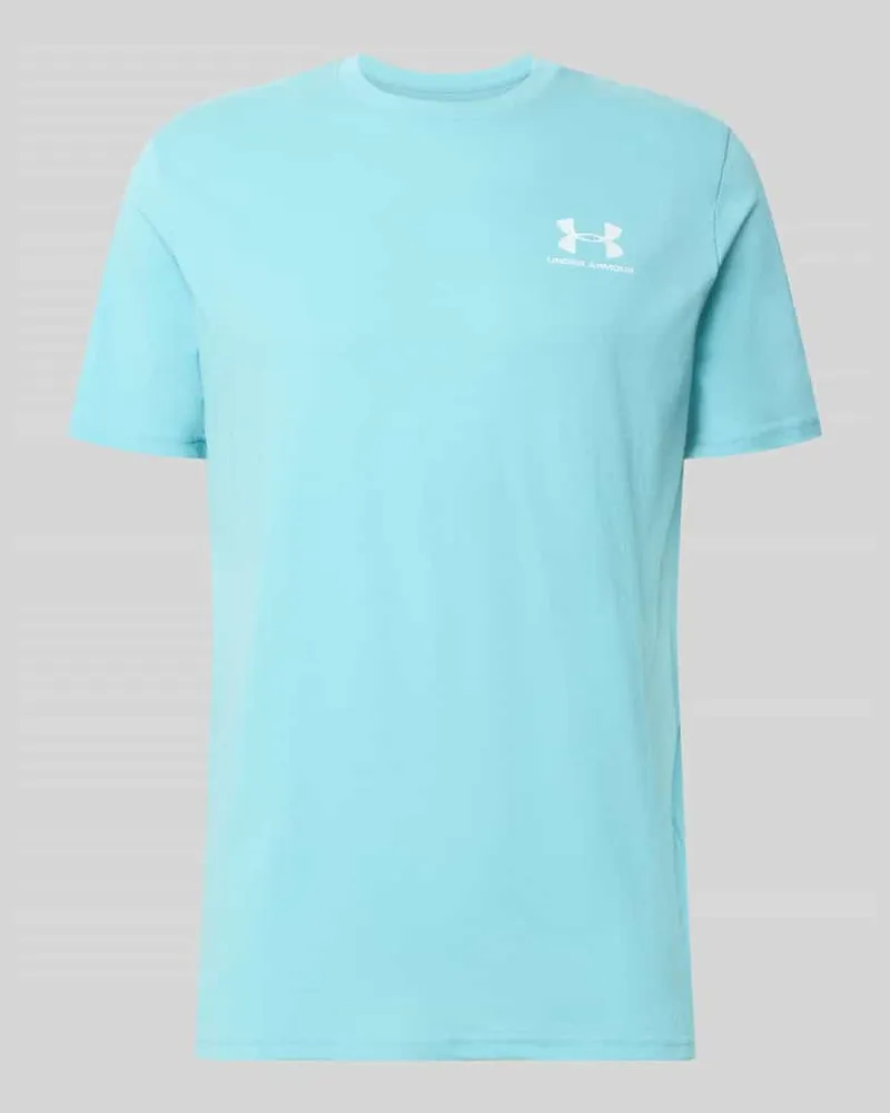 Under Armour T-Shirt mit Logo und Rundhalsausschnitt Sky