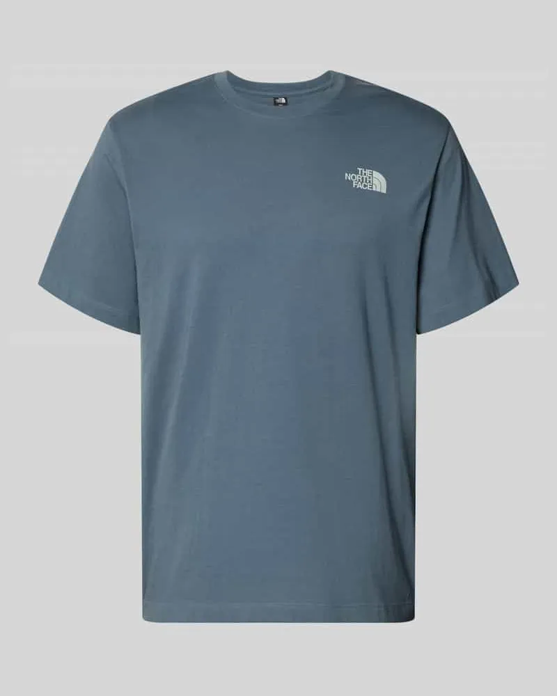 The North Face Relaxed Fit T-Shirt mit Logo-Print Rauchblau