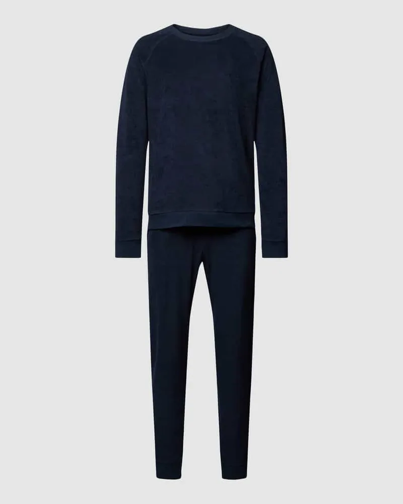 Schiesser Pyjama in unifarbenem Design 