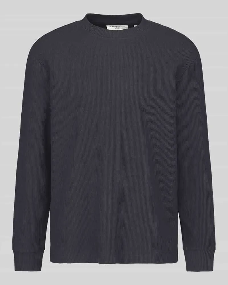 Tom Tailor Langarmshirt mit Rundhalsausschnitt Graphit