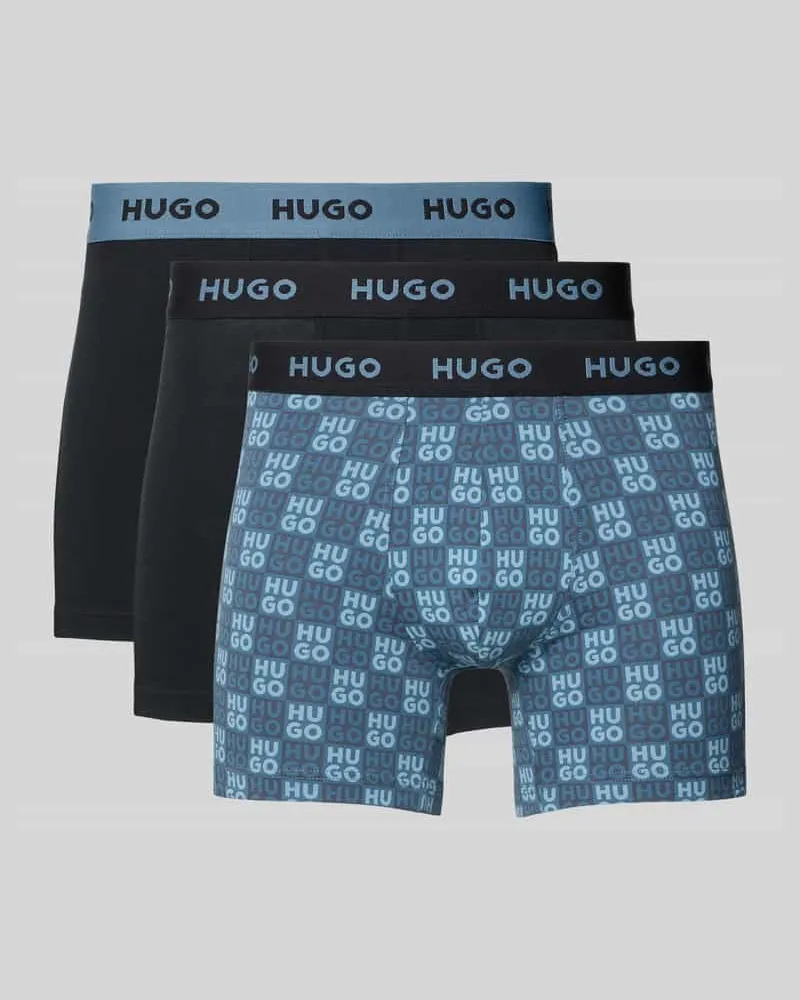 HUGO BOSS Trunks aus Baumwoll-Mix im 3er-Pack Jeansblau