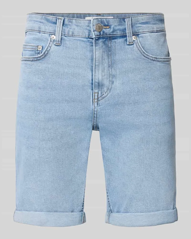 Only & Sons Regular Fit Jeansshorts aus Baumwoll-Mix Modell 'PLY LBD 6185 Hellblau