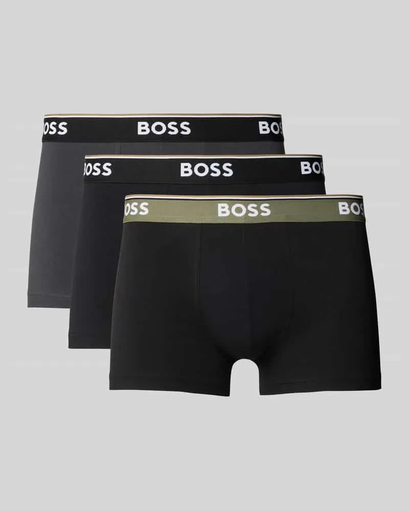HUGO BOSS Regular Fit Trunks aus Baumwoll-Elasthan-Mix im 3er-Pack 